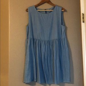 Blue trapeze dress